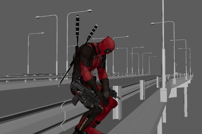 Deadpool on the Overpass Animation