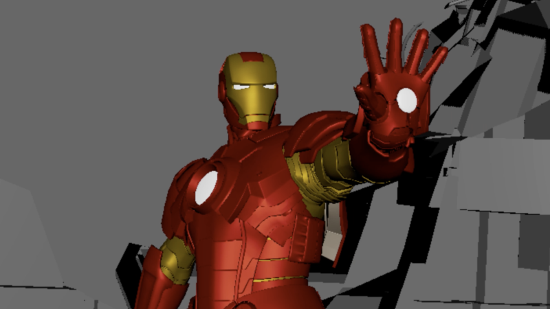 Ironman Hero Landing Animation